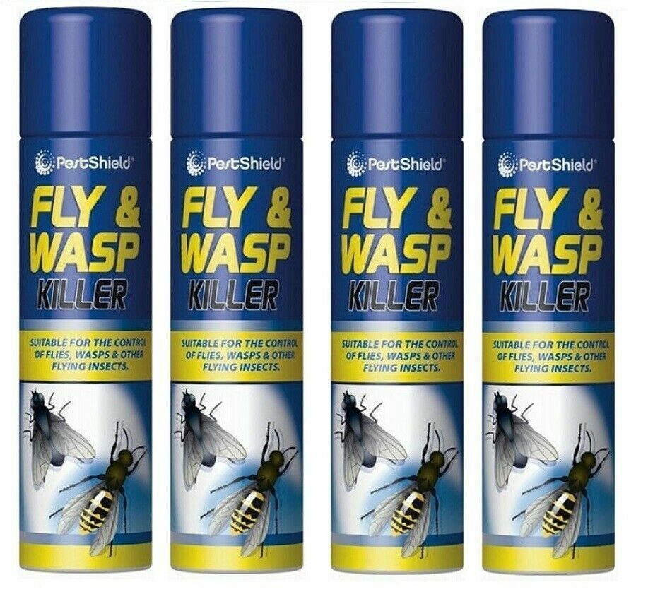 Fly Wasps Bee Insect Bug Killer Insecticide Fast Acting Spray Aerosol - 300ml UK