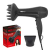 Red Hot Hair Dryer Compact Professional Styling Diffuser Concentrator Nozzle