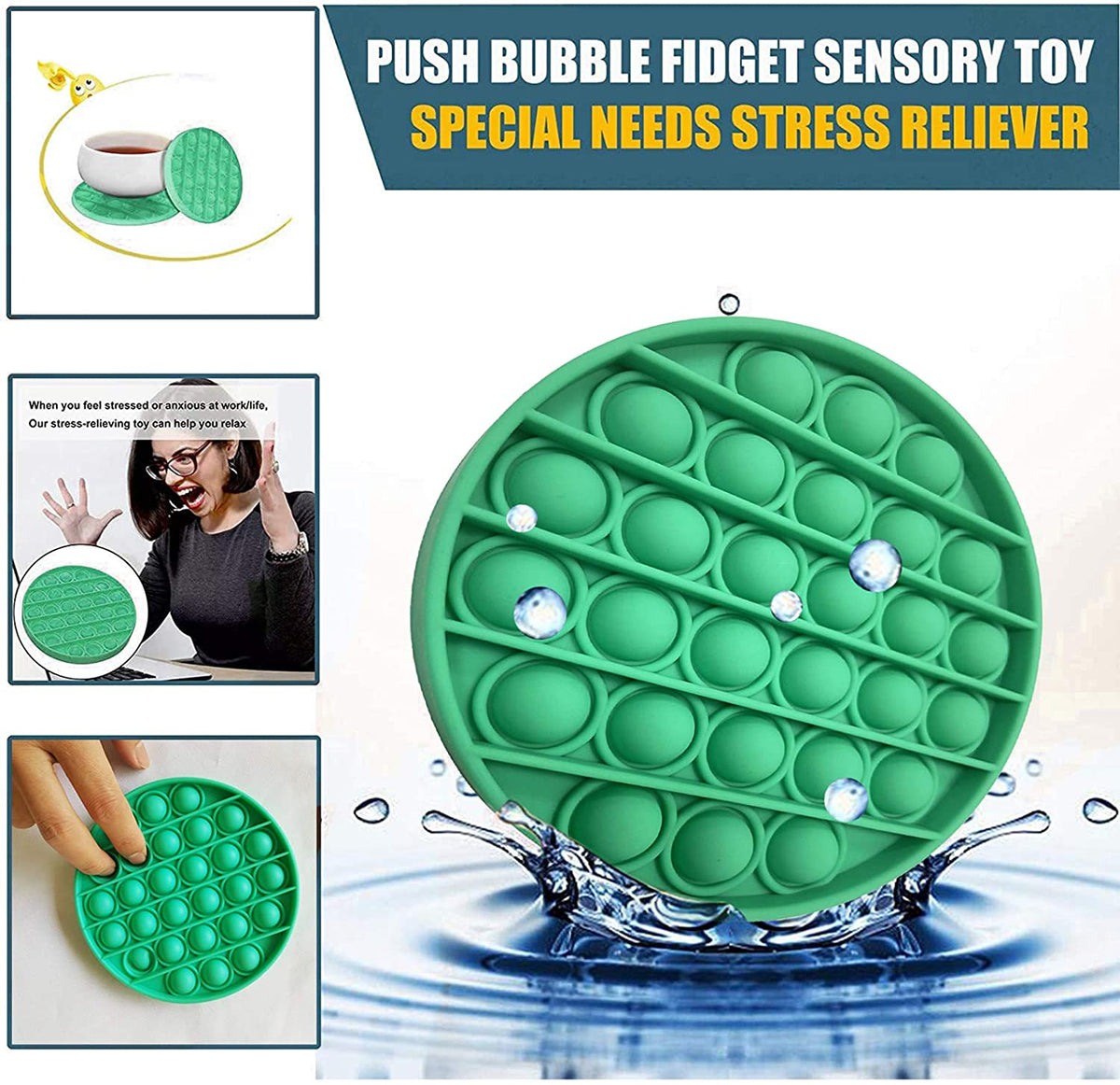 New Pop It Ball Bubble Fidget Sensory Toy Stress Ball Pop It
