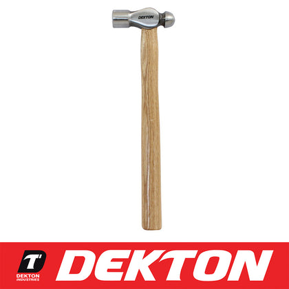 Dekton 8oz Round Ball Pein Hammer Forged Steel Head Wooden Handle Tool