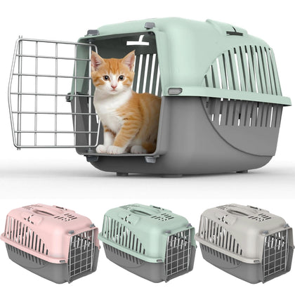 Pet Carrier Metal Door Dog Cat Carrier Safe Comfortable Travel Airline Approved