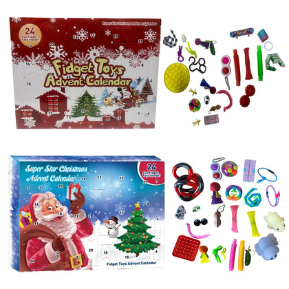 Christmas Fidget Toy Advent Calendar Xmas Countdown Sensory Pop Bubble Toys XMAS