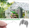 100 Pcs Greenhouse Glass Window Pane Glazing Z & W Stainless Steel Fixing Clip