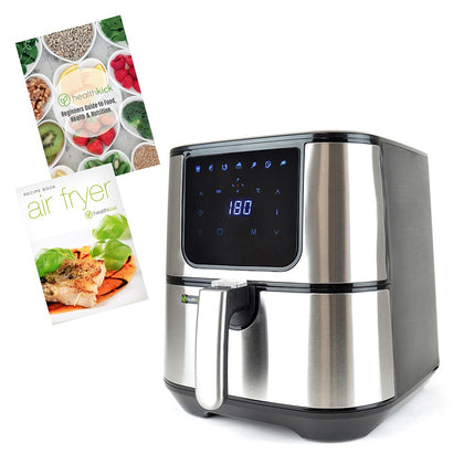 Healthkick XL Family Size Air Fryer Digital-Touch Stainless Steel Portable 5.5L