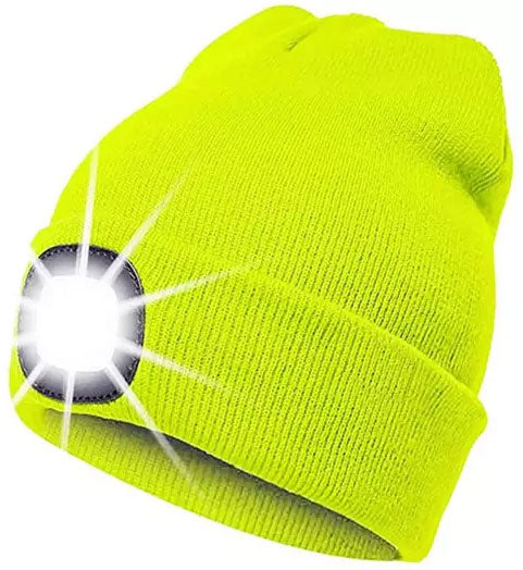 Rechargeable LED Beanie Light Hat USB Battery Thermal Winter Wam Material 5 Hour