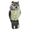 Large Realistic Owl Decoy With Rotating Head Bird Pigeon Crow Scarer Scarecrow
