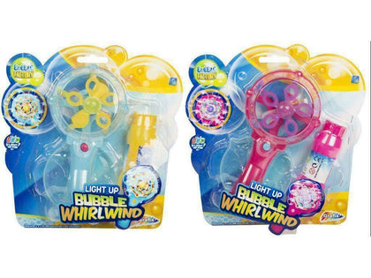 Light Up Bubble Whirlwind Assorted LED Bubbles Dispenser Kids Great Outdoor Fun
