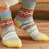 5 Pairs Thermal Wool Womens Socks Warm Winter Knitting Ladies Home Vintage Xmas