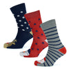 6 Pack Mens Cotton Rich Novelty Christmas Socks Santa Xmas Cotton Size UK 7-11