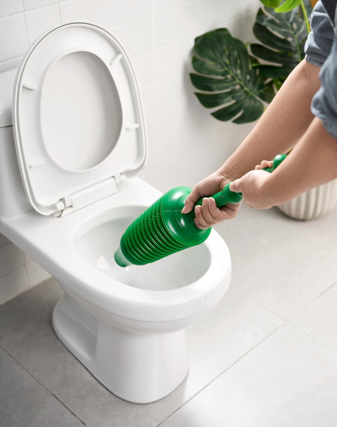 Heavy Duty Powerful Toilet Drain Sink Plunger Suction Tool Unblocking Flexible