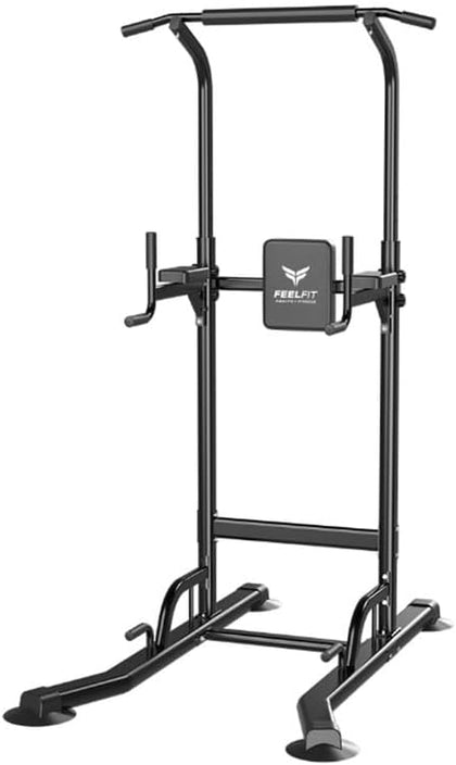 Adjustable Dip Power Tower Station Pull Up Bar Home Gym Strength Train Workout