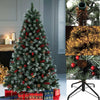 Luxury Christmas Tree Snow Frosted Pine Cone and Red Berries Xmas Tree 4/5/6Ft