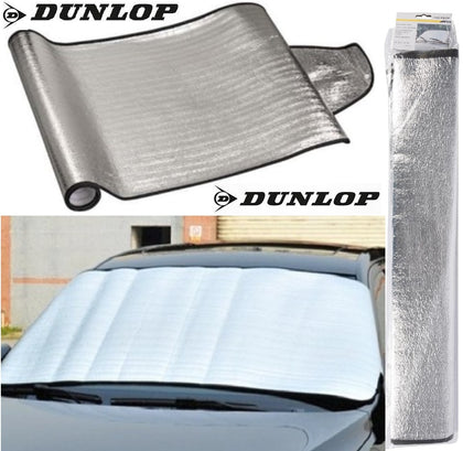 Dunlop Foil Frost Snow Car Windscreen Cover Ice Winter SunShade Heat 150 x 70 cm