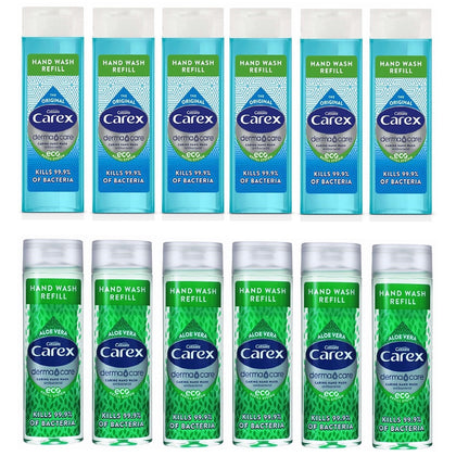 3/6 Carex Handwash Refill Pack Derma Care 250ml Original Aloe Vera 3 Pack/6 Pack