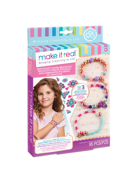 Make It Real Bedazzled Charm Bracelet Blooming Creative DIY Bead Bracelet Kit