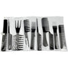 10 piece Hair Styling Comb Set Professional Black Hairdressing Brush Barbers