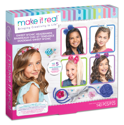 Make It Real Craft Set Decor Collection Sweet N Chic Headbands Trendy Styles