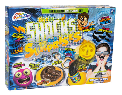 Box of Shocks & Surprises Practical Jokes Trickster Amazing Pranks Play Set