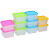 10 x 750ml Food Storage Container Box Lid Stackable BPA Free Kitchen Salad Lunch