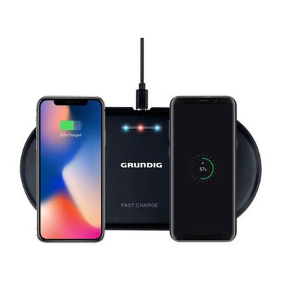 2 x 10W Dual Qi Wireless Charging Station Pad Fast Charger iPhone Samsung Smart