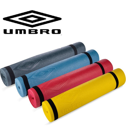 UMBRO Fitness Yoga Pilates Mat Non Slip Cushion Exercise Workout 173x58cm 4mm L