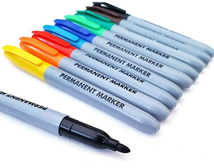 Permanent Markers Pens Pack Assorted Multi Colour Sharpe Fine Point Felt Tip Kid