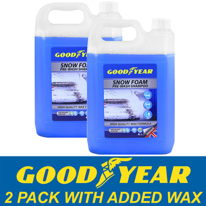 2 X Goodyear Snow Foam with Added Premium Carnauba Wax Car 5L pH Neutral Wash