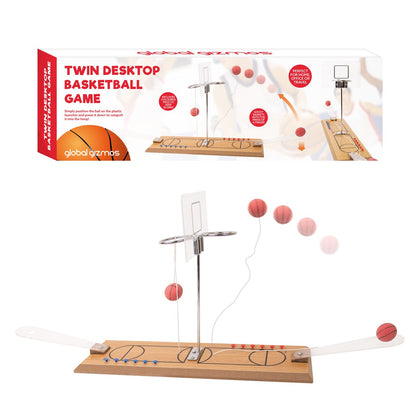 Twin Desktop Basketball Game Family Kids Fun Indoor Outdoor Free Throw Activity