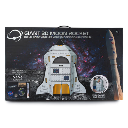 Build Paint Your Own Giant 3D Space Moon Rocket With Stickers NASA Imagery 5+