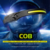 Goodyear LED Head Torch Rechargeable Headlamp COB Motion Sensor Waterproof Light