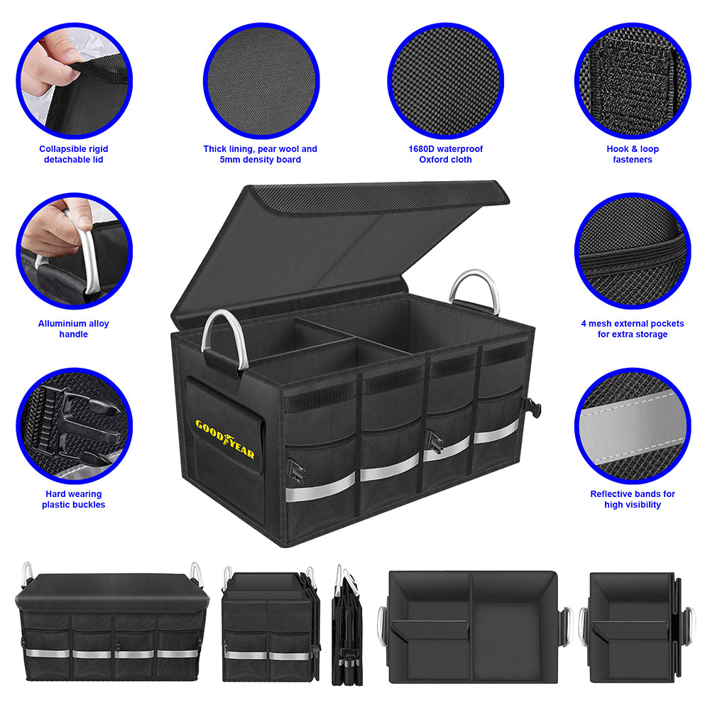 Goodyear Car Boot Multipurpose Organizer Protector Detachable Lid Wate –  Thinkprice Online Store