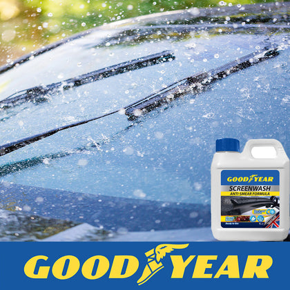 Goodyear 1 Litre Car Windscreen Wash Anti-Smear Screen Wash Windshield Cherry 1L