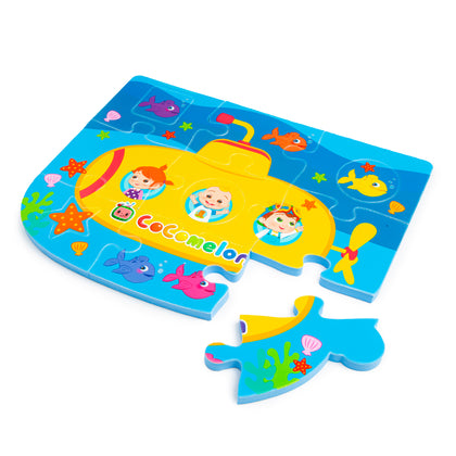 CoComelon Ocean Yellow Submarine Jigsaw Puzzle Bath Interactive Learning Toy