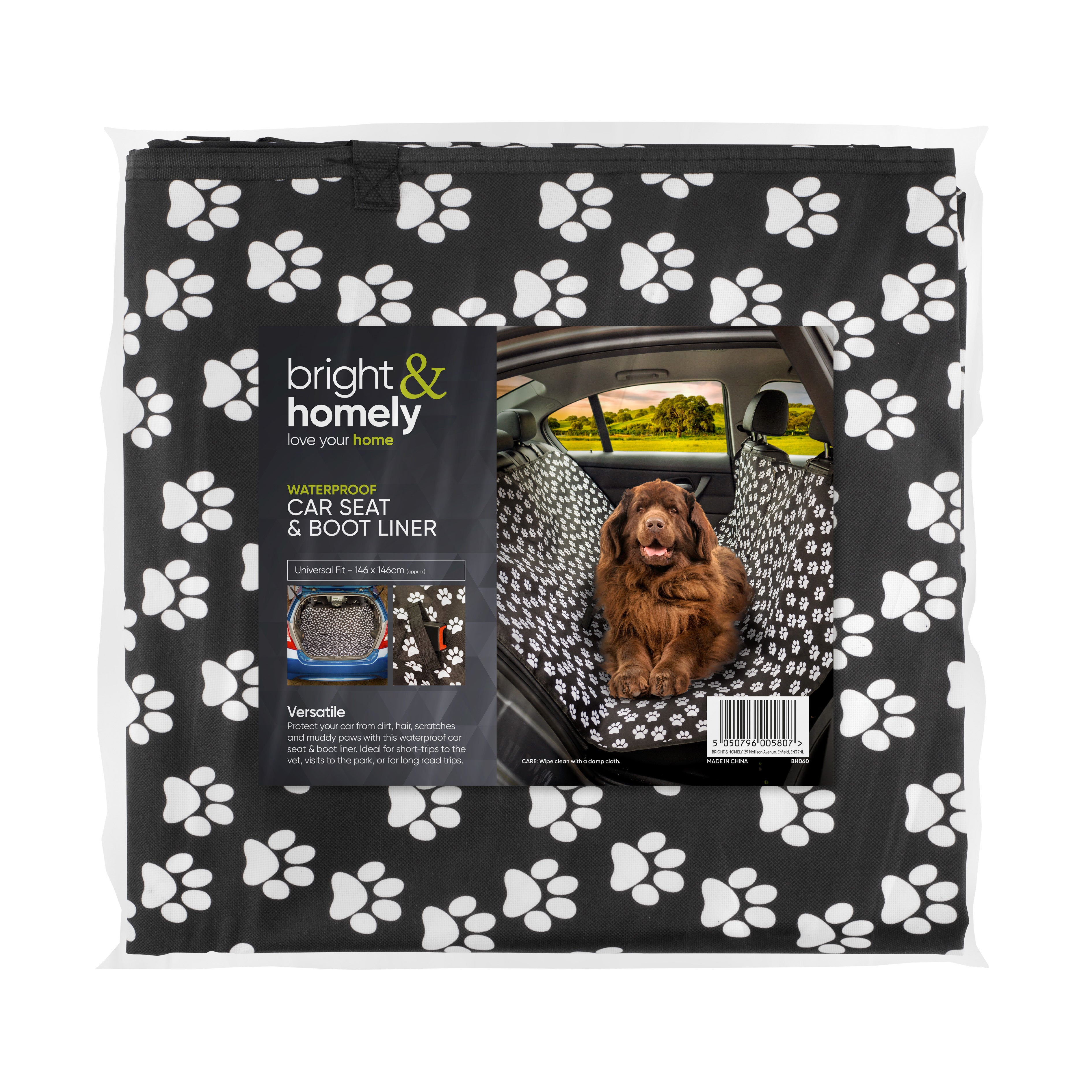 Paw Car Boot Liner Rear Back Hammock Seat Cover Waterproof Dog Protector Mat