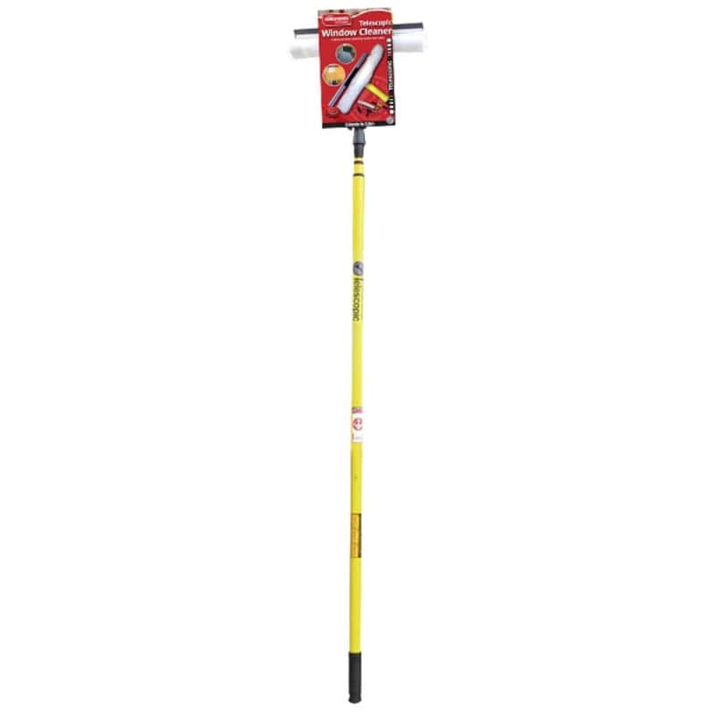 Kingfisher 3.5m 10ft Telescopic Window Cleaner Brush Squeegee Extendable Head UK