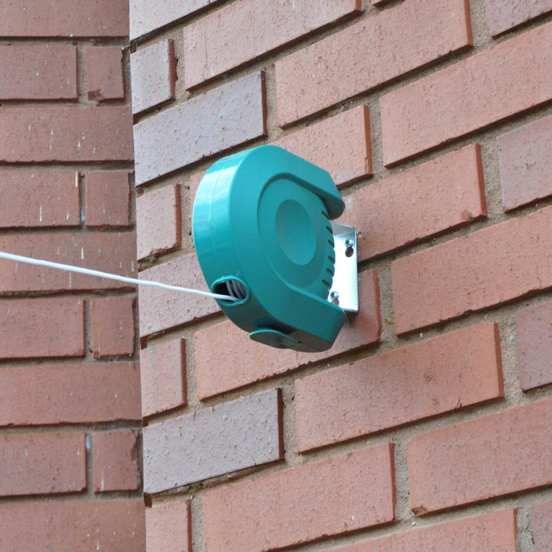 12M Retractable Automatic Clothes Washing Line Reel Indoor Outdoor Wall Mounted