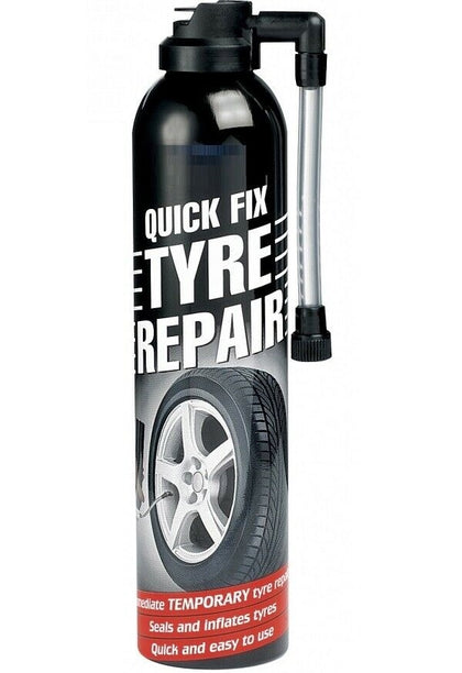 Quick Fix Emergency Flat Tyre Inflate Puncture Repair Kit Car Van Bike Spray 300