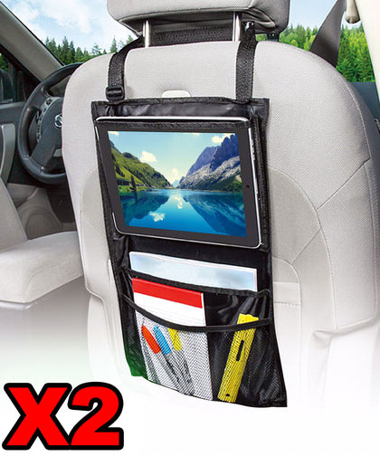 2 X Car Seat Organiser Head Rest Mount for iPad Tablet TV Kids Holiday Protector