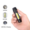 Pocket High Powered Torch Rechargeable Military Grade with Case LED COB Zoom