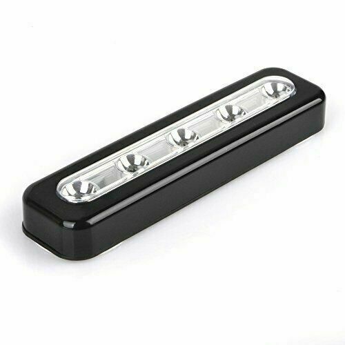 5 Ultra Bright LED Push Night Light Stick On Kitchen Cupboard Under Cabinet