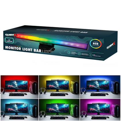 RGB Colour Changing Computer Monitor LED Light Bar Gaming Desk Screen Lamp USB