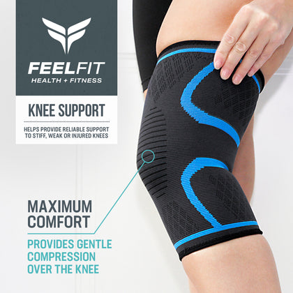 Knee Compression Sleeve Support for Running, Jogging, Sports, Joint Pain Relief