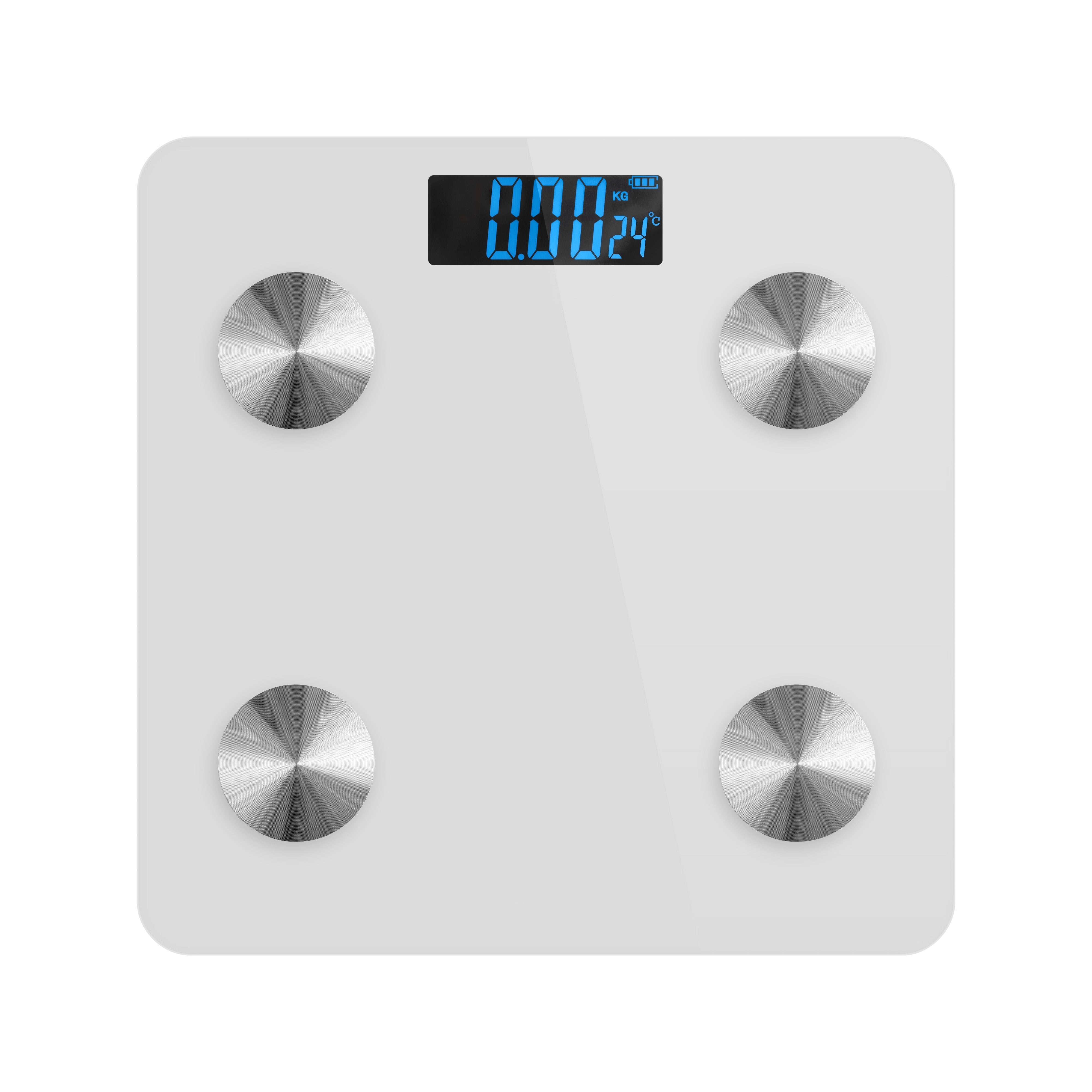 Bluetooth Bathroom Digital Weighing Scales Body Fat BMI Glass iPhone Android App