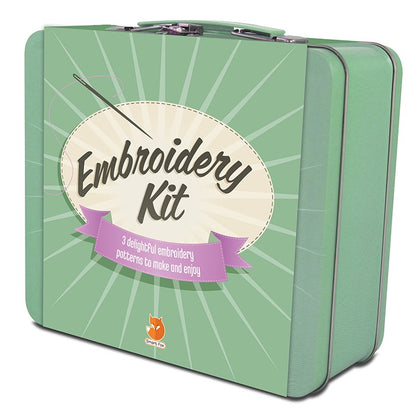 Embroidery Craft Gift Tin 3 Delightful Patterns to make Great Gifts Fun Ages 14+