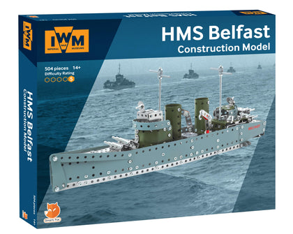 Imperial War Museums HMS Belfast Ship Construction Set 504 Piece Steel Model Kit