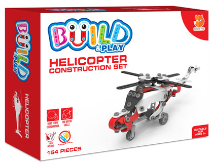 Helicopter Children Kids Build & Play Construction Set Age 5 plus Fun Activity