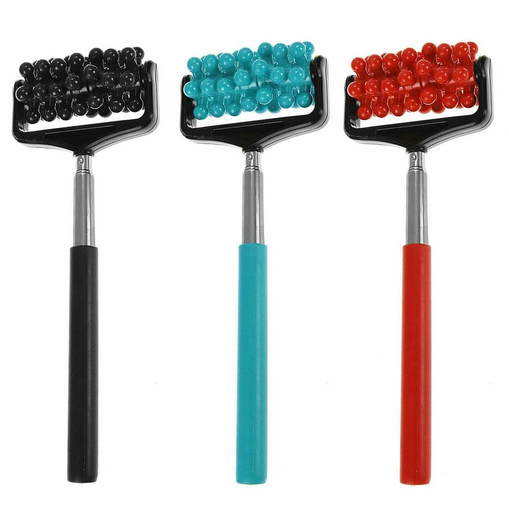 Extendable Back Massager Telescopic Body Relax Muscle Tension Relief Roller Stic