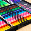 258pc Art Box Set Colour Marker Pens Pencils Crayons Felt Tips Paint Paint Brush