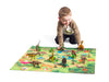 Realistic Dinosaur Toys Figures Playset with Play Mat & Trees Educational Set UK