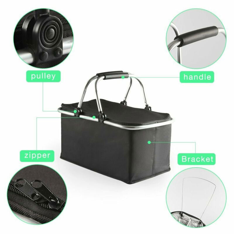 30L Extra Large Cooling Cooler Cool Bag Box Picnic Camping Food Ice Drink Lunch